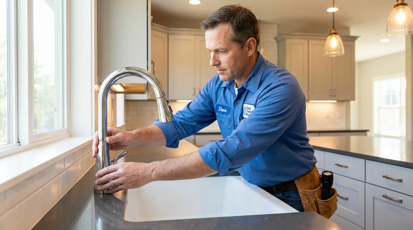 Kitchen faucet installation by Johns Plumbing LLC in Long Valley