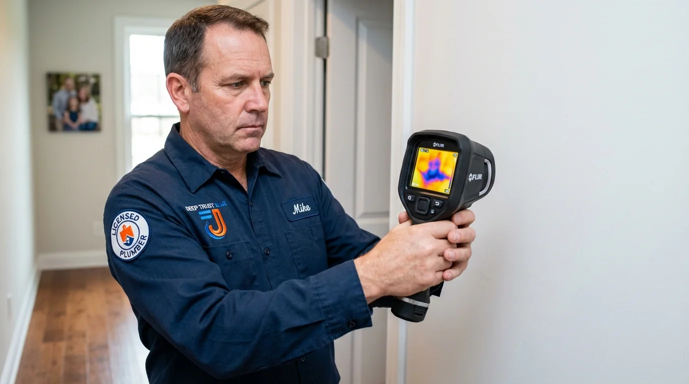Thermal imaging leak detection by Johns Plumbing LLC in Long Valley